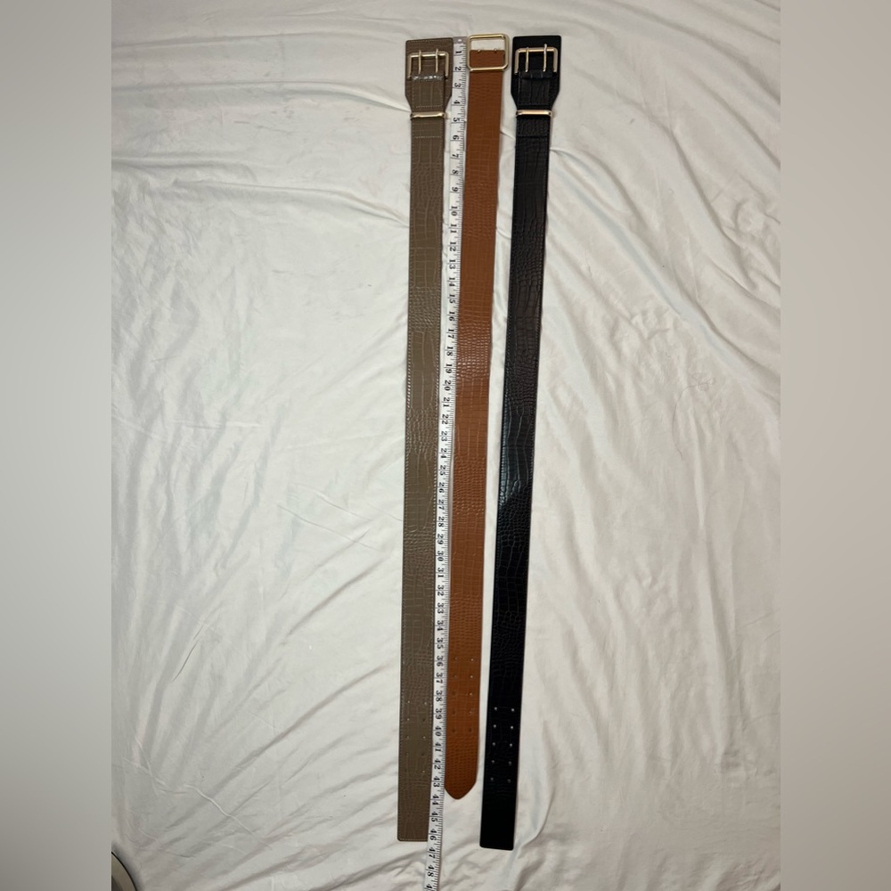 Nwot Set Of Three (3) Wide Belts - image 5